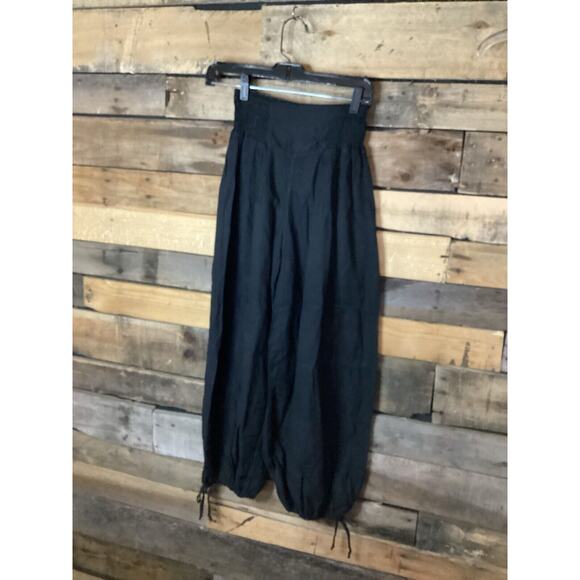 Cotton Flower Cotton Boho Jogger Pants Black XS - Picture 1 of 3